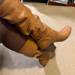 Women’s Knee-High Tan Leather Boots